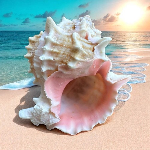 Large murex conch seashell - conch,